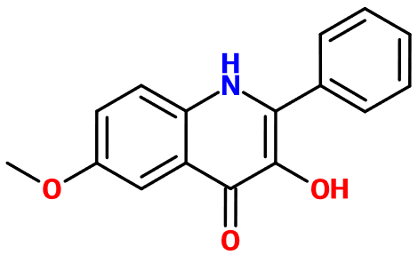MC003023 3-Hydroxy-6-methoxy-2-phenyl-1H-quinolin-4-one
